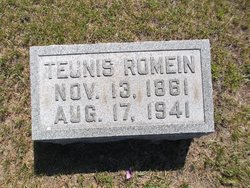 Grafsteen Teunis Romein in USA