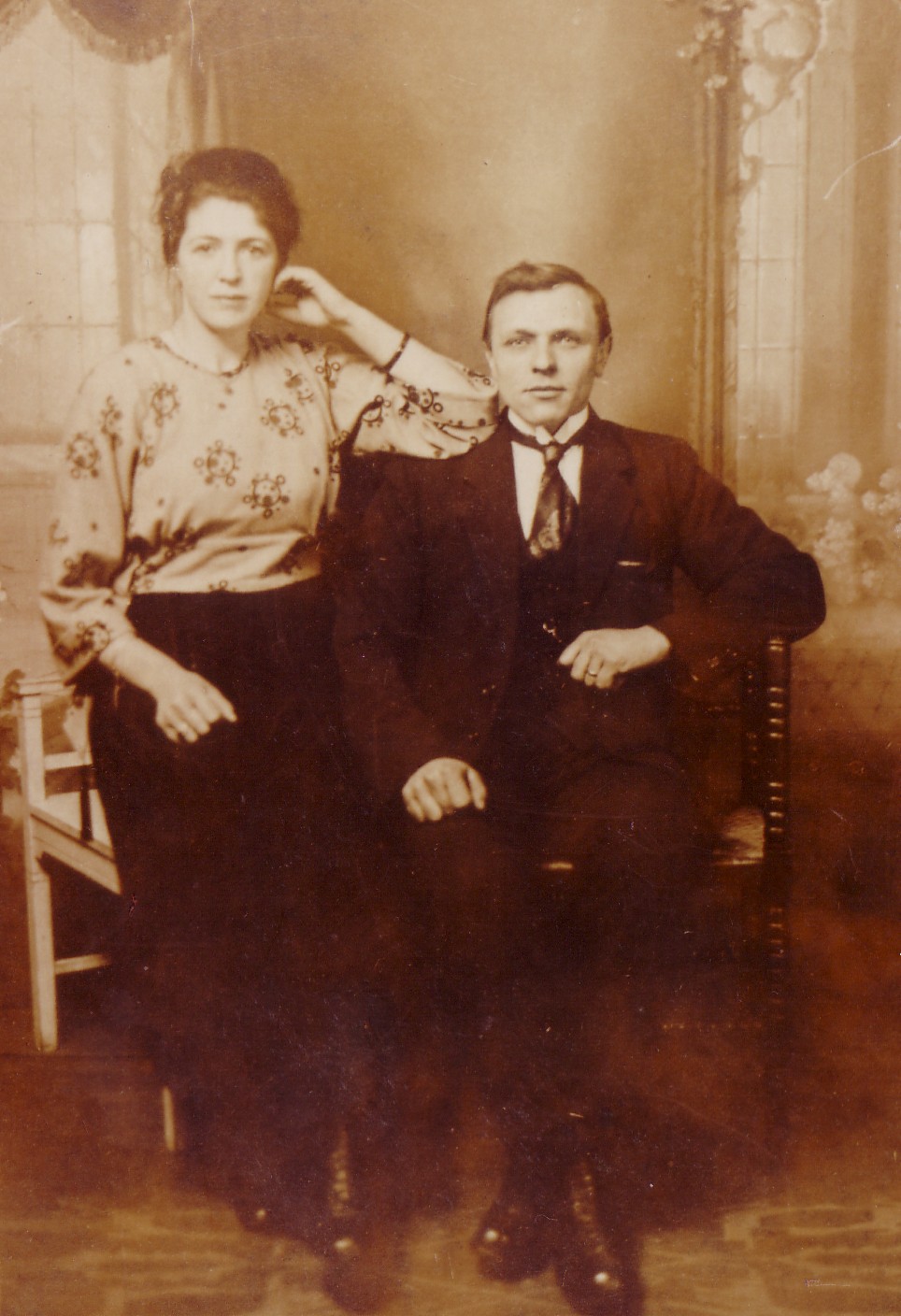 Gerrit van Eijmeren (1895-1981) en Adriana Dijkshoorn (1901-1978) rond 1921