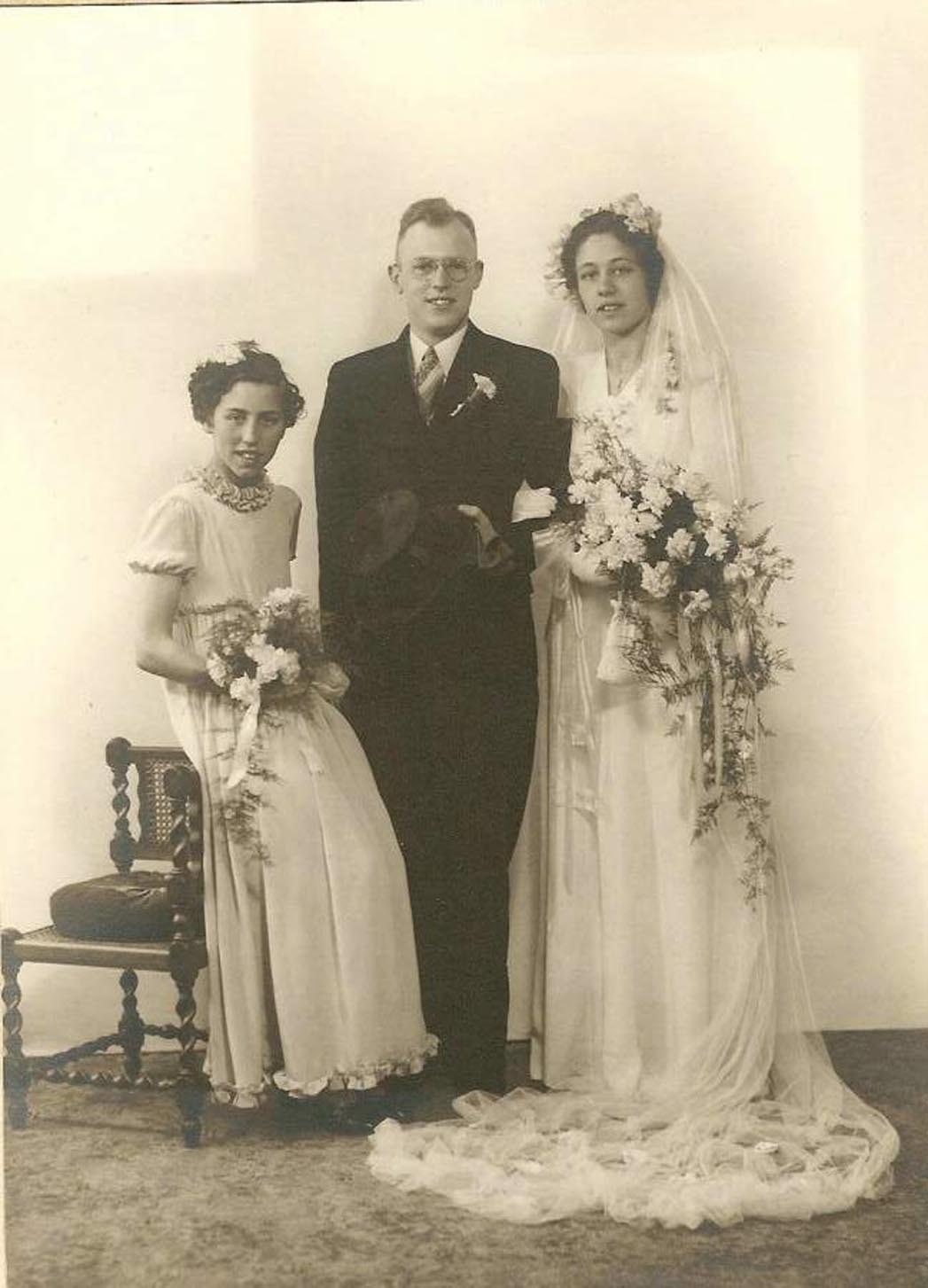 Huwelijk Pieter W.van Oosten en Johanna C. de Bakker (1940)
